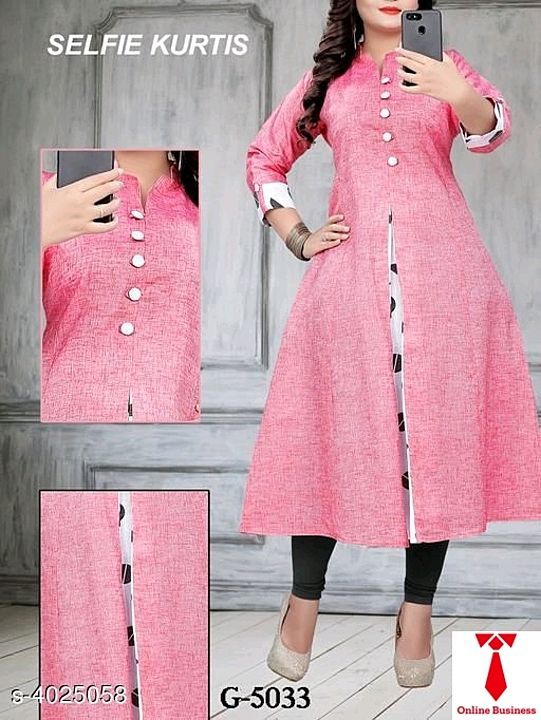 Women's Printed Khadi Cotton Kurtis

Fabric: Khadi Cotton
 Sleeve Length: Three-Quarter Sleeves
 Len uploaded by Saree on 1/17/2021
