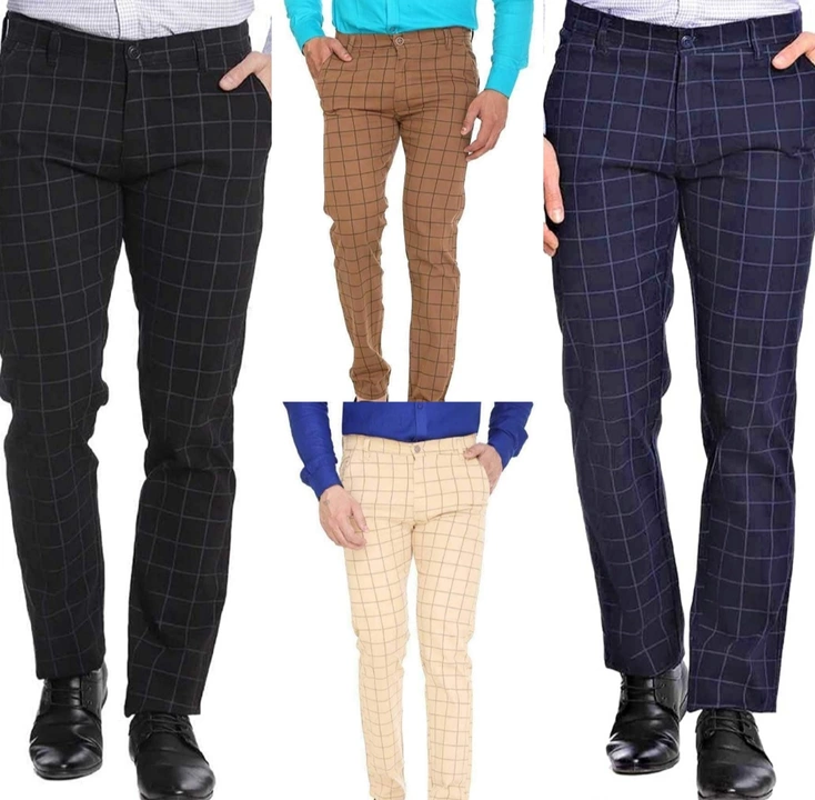 Post image Chex Cotton Trousers For Men