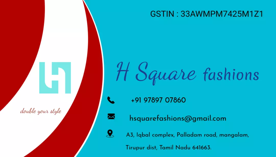 Visiting card store images of H Square Fashions