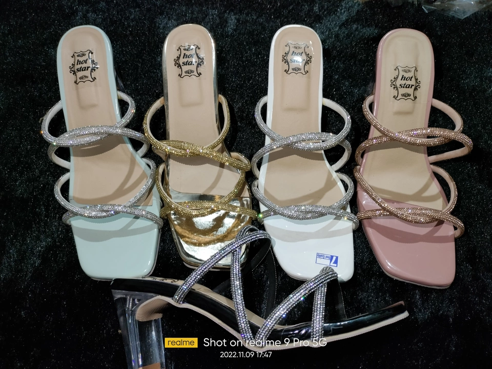 Glass heels fancy Footwear and shoes  uploaded by Gunjan footwear.   hotstar  7983181603 on 11/9/2022