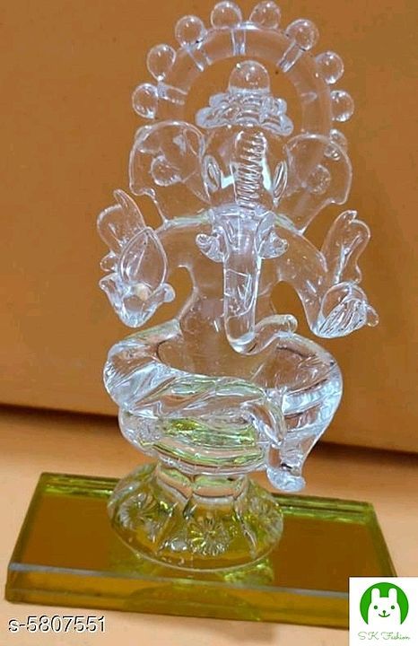 Ganesha Glass Showpiece uploaded by business on 1/17/2021