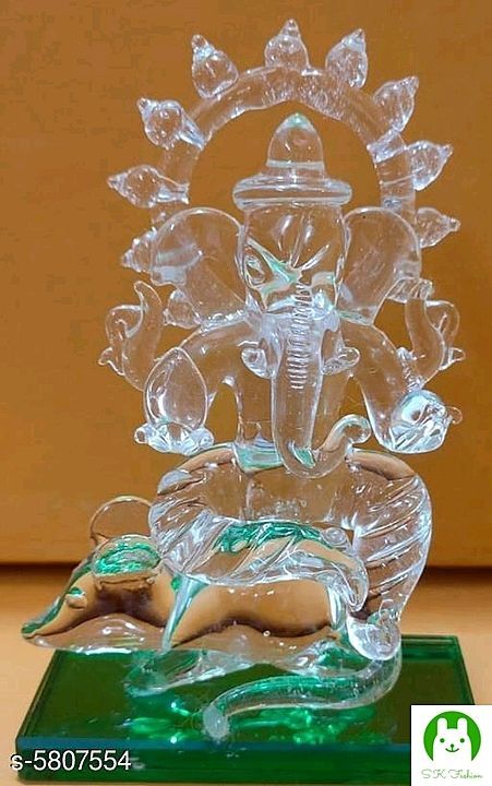 Ganesha Glass Showpiece uploaded by business on 1/17/2021