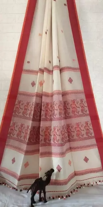 Hand woven khadi cotton jamdani saree  uploaded by Asexzim on 11/10/2022