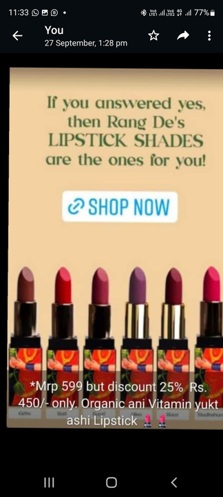 Post image I want 2 pieces of Lipstick  at a total order value of 1000. Please send me price if you have this available.
