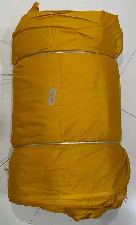 Golden colour 5 mtr heavy Rayon fabric  uploaded by Max industries on 11/10/2022