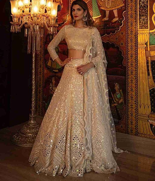 Wearing This Cream Lehenga uploaded by Yuvi collection on 1/17/2021