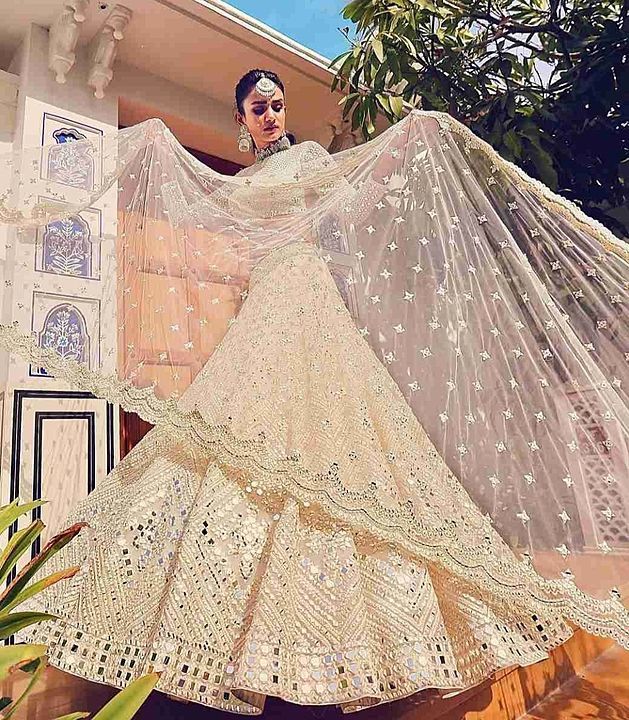 Wearing This Cream Lehenga uploaded by business on 1/17/2021