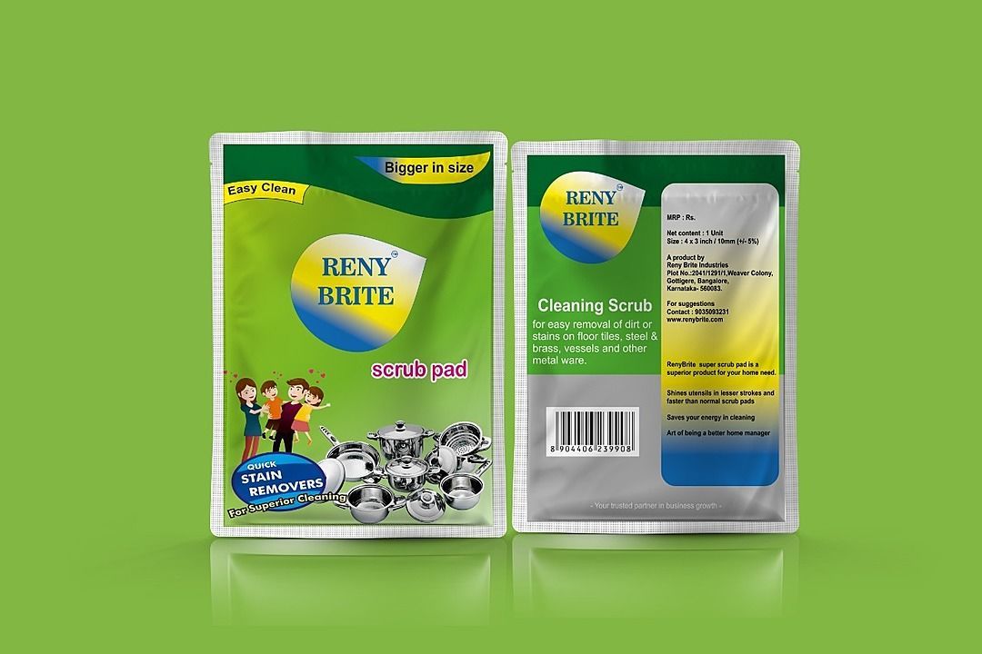 RENY BRITE scrub pads 4x3 ,10mm uploaded by business on 7/1/2020