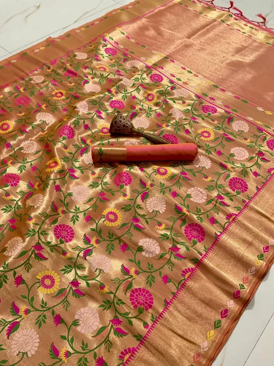 Post image Super hitPure silk sarees
🌺🌺WHITE MOGRA🌺🌺
FABRIC:-PURE SOFT KANCHIVRAM PETHANI SILKORIGINAL PURE ZARI BROCKET DESIGN AND MINAKARI BORDER AND HEAVY MINA ZARI WEAVING  
Blouse - Plain with zari border
Saree Price=1799/-rs
💯%Beat Quality 💯%Full Guarantee
This saree's not replicaNot champion
Only for originality 👌