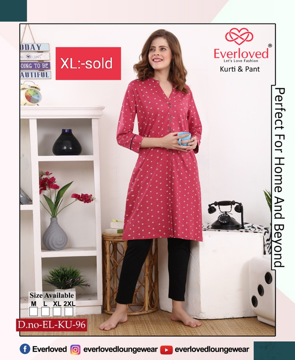 Long kurti N pant set  uploaded by business on 11/10/2022