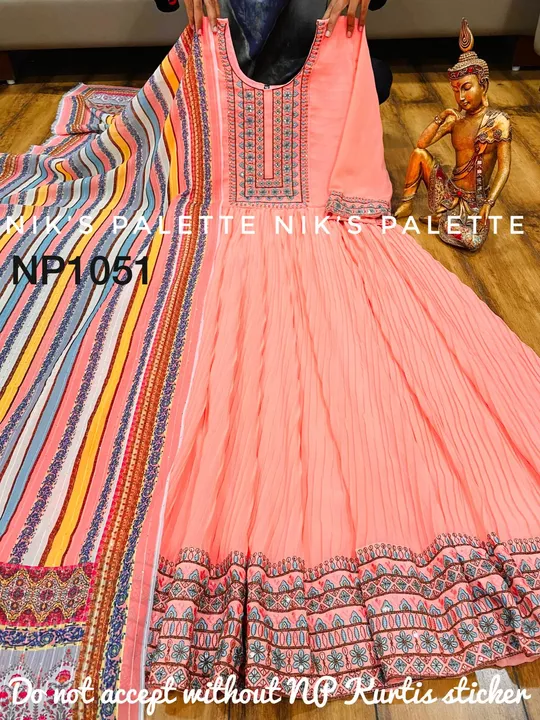 Premium georgette gown uploaded by Rush collection on 11/10/2022