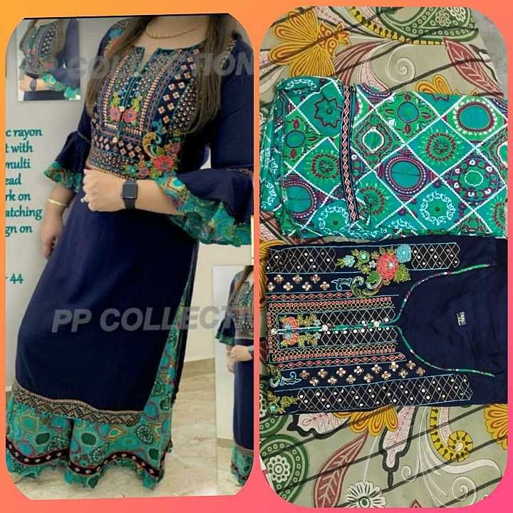 Designer kurti with plazoo uploaded by business on 1/18/2021
