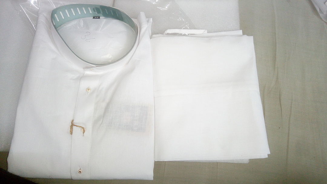 Linen cotton white kurta pajama uploaded by Kismat on 1/18/2021