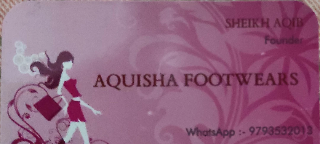 Visiting card store images of Aquisha footwears