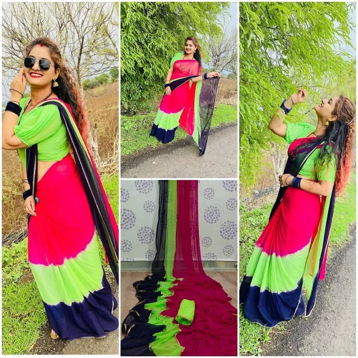 Beautiful 3 Colour saree  uploaded by M/S FASHION MART on 11/12/2022