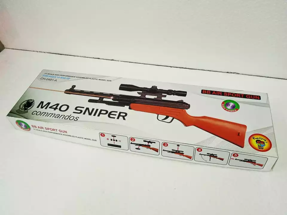Commando Style 𝐌𝟒𝟎 Sniper Toy Gun (Brown) uploaded by Darling Toys by VG on 11/12/2022