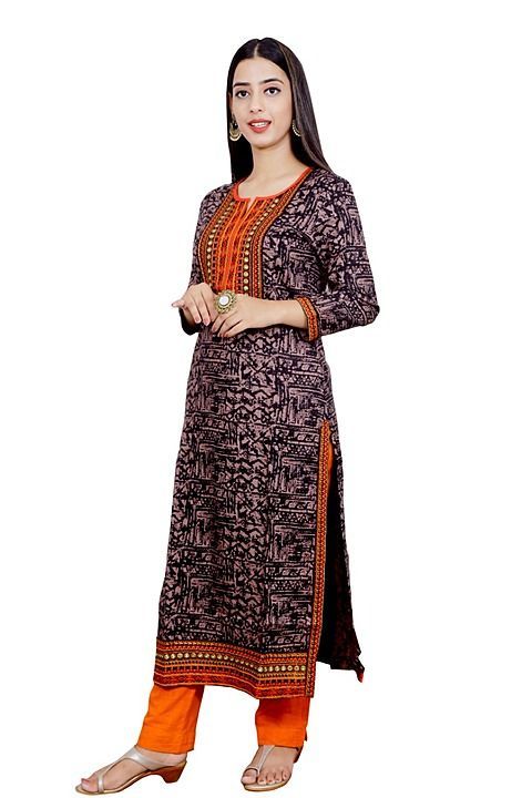 SHIVI BLACK EMBROIDERY KURTI uploaded by business on 1/18/2021