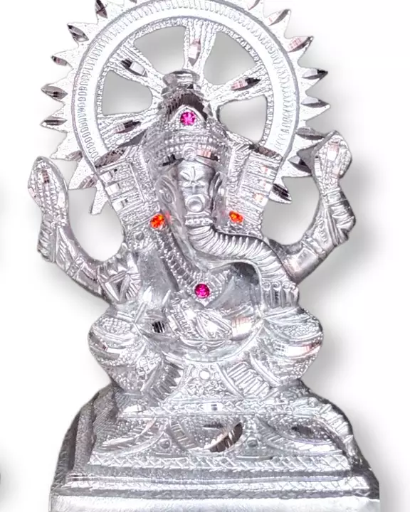 Square Ganesh statue of aluminium white metal  uploaded by Shree ram handicrafts on 11/12/2022