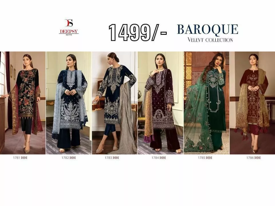 Baroque velvet collection  uploaded by Surat Wholesale Shops on 11/12/2022