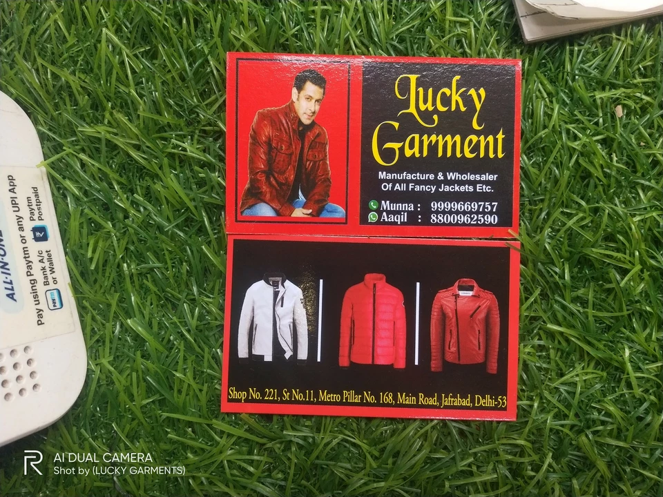 Visiting card store images of Lucky Garments