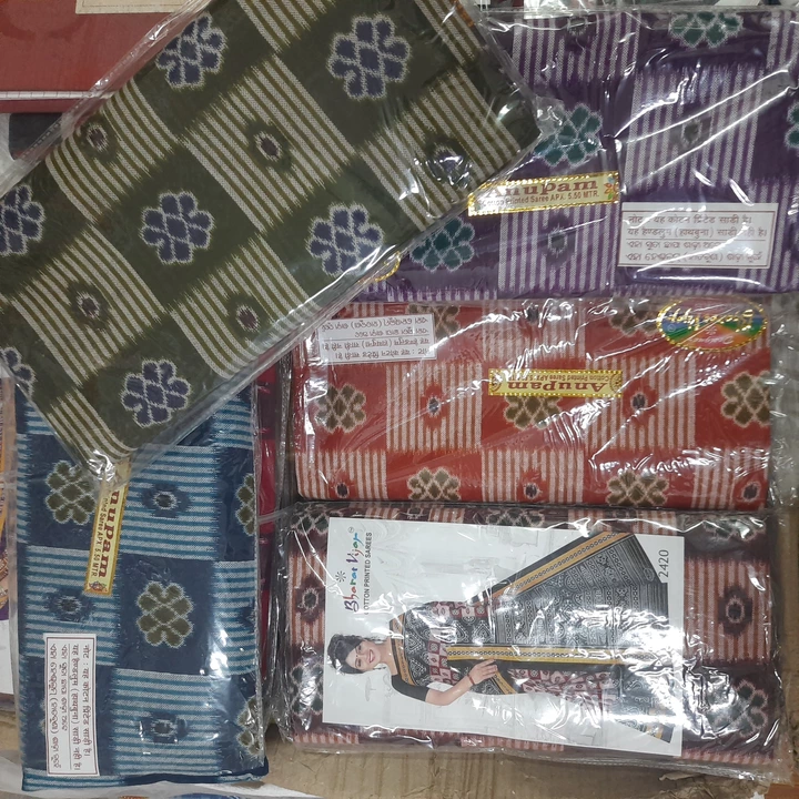 Sambapur print cotton saree uploaded by Sri balaji traders on 11/12/2022