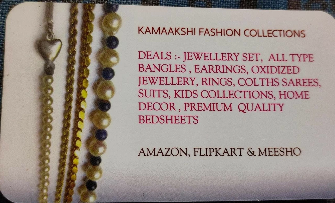 Visiting card store images of Kamaakshi fashion collections
