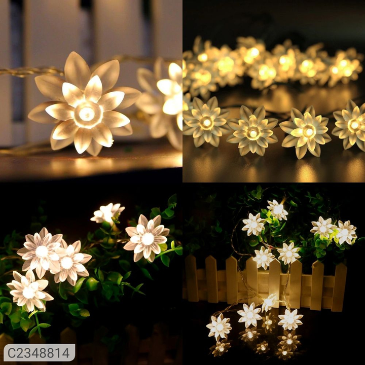 16 LED Lotus Flower Warm White Decorative String Light uploaded by business on 11/13/2022