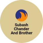 Business logo of Subash chander and brother Readymade shop Billawar