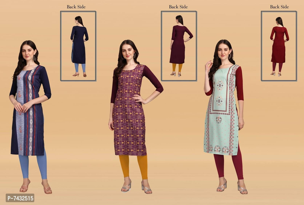 Attractive Crepe Printed A-Line Kurta For Women uploaded by business on 11/13/2022