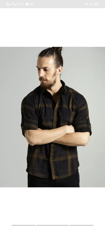 Men printed check shirt  uploaded by business on 11/13/2022