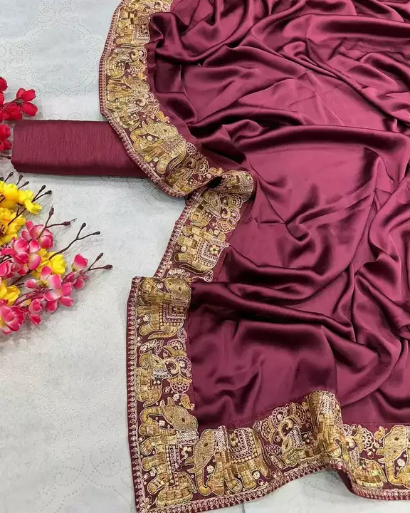 Rangoli Silk saree With Zari and coding embroidery Lace uploaded by Reeva Trends on 11/13/2022