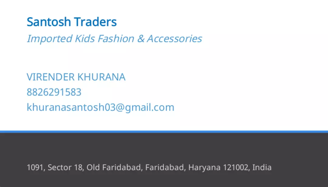 Visiting card store images of SANTOSH TRADERS