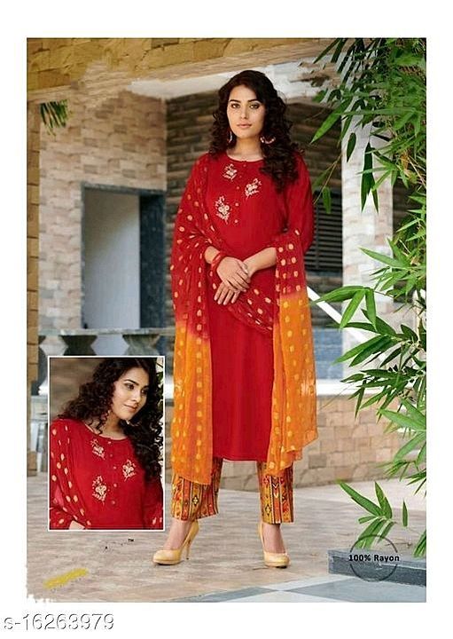 Aagam Drishya Women Kurta Sets

Kurta Fabric: Rayon
Bottomwear Fabric: Rayon
Fabric: Rayon
Set Type: uploaded by business on 1/19/2021