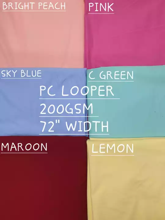 Cotton poly looper 200gsm 72" uploaded by VS FASHIONS on 11/13/2022