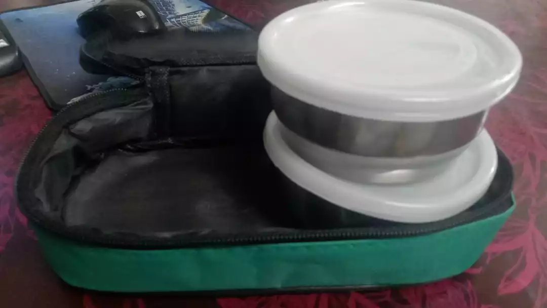 2 container bag lunch box tiffin  uploaded by Sadar bazar delhi 9315440334 on 11/13/2022