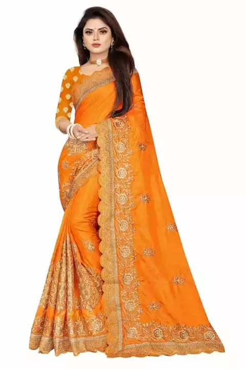 Embroidery silk saree  uploaded by KBS FASHION STORE on 11/14/2022