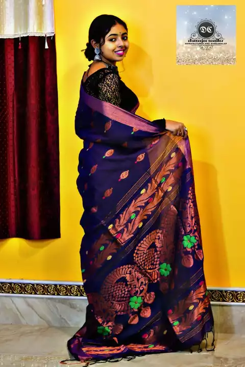 Hand woven khadi cotton jamdani saree  uploaded by Asexzim on 11/14/2022