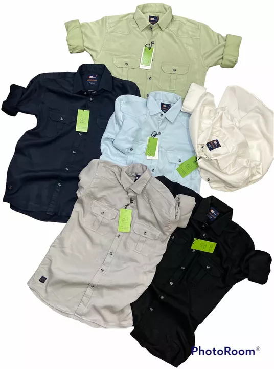 Post image Double pocket cargo shirt
Premium Lycra codrise fabric
S M L size
 By WHITE ELEPHANT