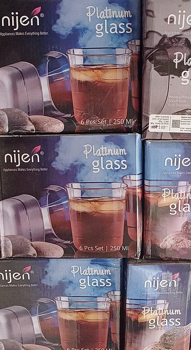 Nijen 250ml glass 6pcs set uploaded by Ansari gift house  on 1/19/2021