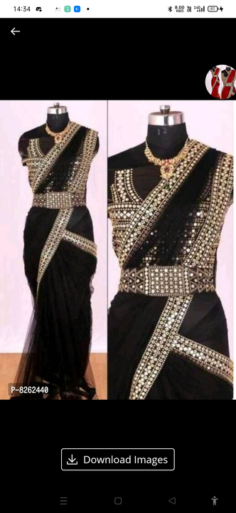 Classic Net Lace Work Saree with Blouse piece uploaded by Lucky's Collection on 11/14/2022
