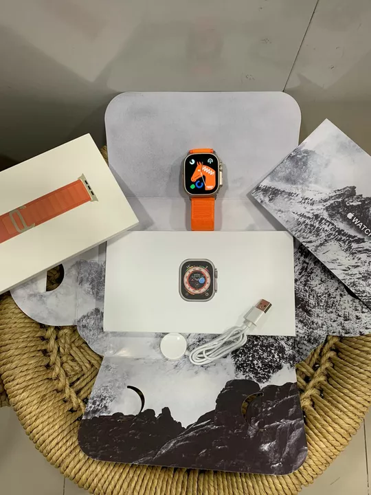 Post image 🔥Series 8 ultra🔥
with apple logo 
2 Color 
49mm big dial 
Pure wireless charger
Side botton Woking 
Set own wallpaper 
Calling , notifications 
Always on display 
Look like og box and watch all