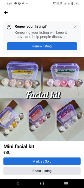Facial kit  uploaded by business on 11/14/2022