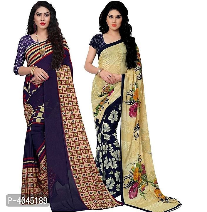 Post image *Stylish Printed Daily Wear Faux Georgette Saree ( Pack Of 2 )*

 *Size*: 
Free Size(Saree Length - 5.25 metres) 
Free Size(Blouse Length - 0.75 metres) 

 *Color*: Multicoloured

 *Fabric*: Georgette

 *Type*: Saree with Blouse piece

 *Style*: Printed

 *Design Type*: Daily Wear

 *COD Available*

 *Free and Easy Returns*:  Within 7 days of delivery. No questions asked 

 *Delivery*: Within 6-8 business days


⚡⚡ Hurry, 6 units available only 

Hi, check out this product available at best price for you.💰💰 If you want to buy this product, message me
