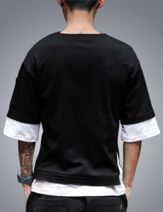 Color Block Men Black, White T-Shirt  Color :Black, W uploaded by Home delivery all india on 11/15/2022