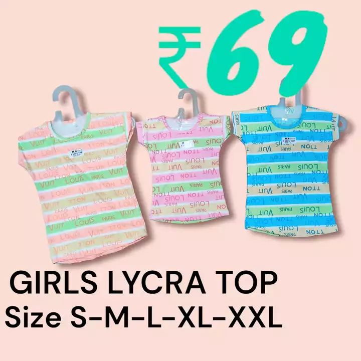 Product image with price: Rs. 69, ID: girls-lycra-top-cddd433d