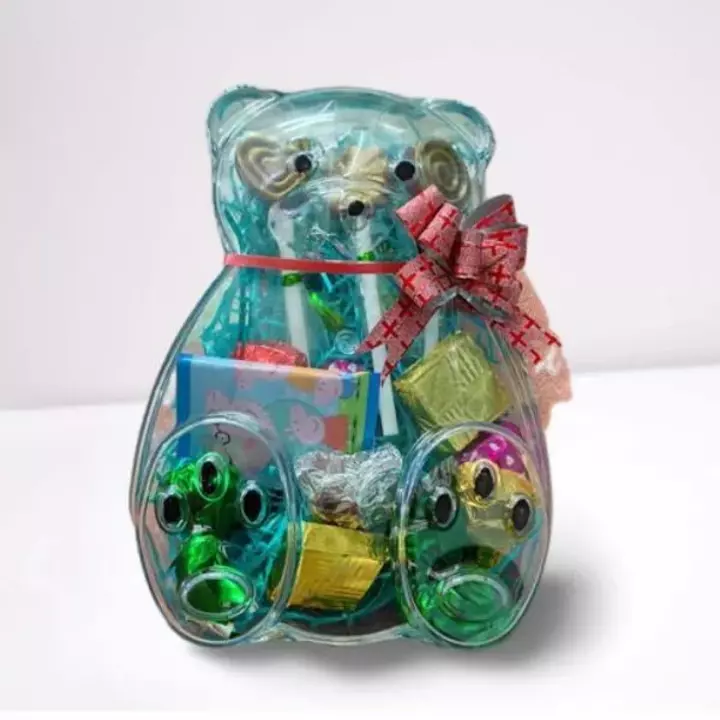 Teddy shape gift pack of chocolate for birthday return favour uploaded by business on 11/15/2022
