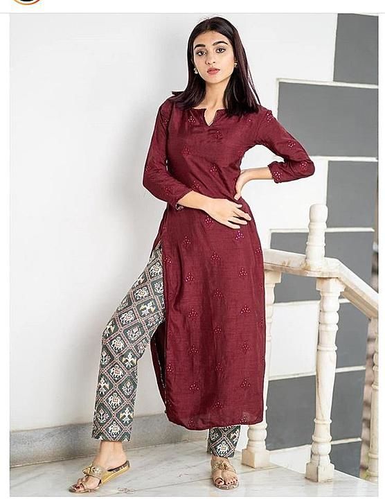 Kurti with pant uploaded by business on 1/19/2021