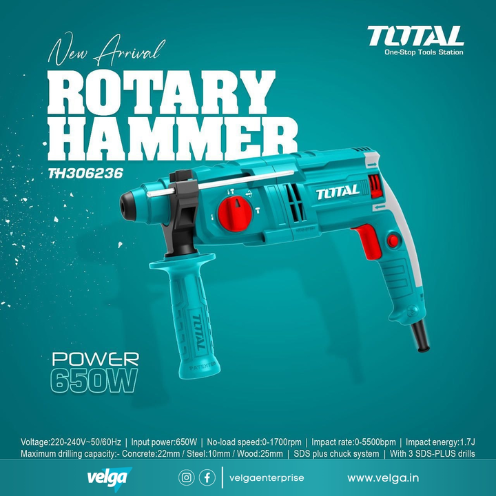 Rotary hammer drill TH306236 uploaded by Velga enterprise  on 11/15/2022