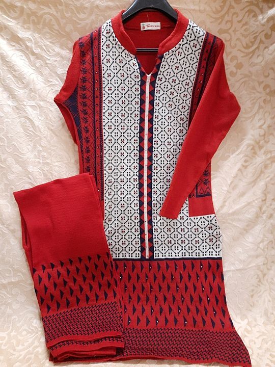 Woolen kurti with plazzo uploaded by business on 1/19/2021
