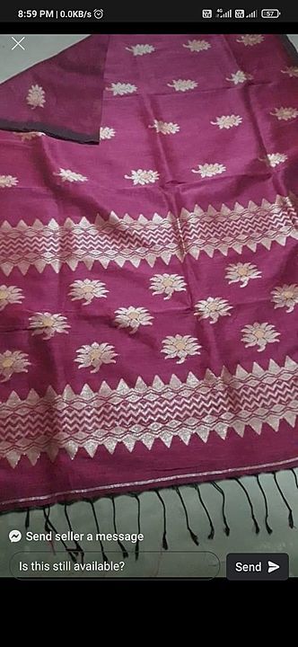 Organic linen saree uploaded by Mrinmoy saree house on 1/19/2021